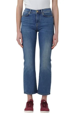 Pinko Jeans, Dame, Blå, W29, Bomuld, Stone Washed Bootcut Jeans