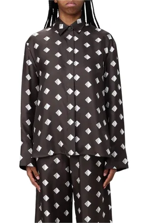 Max Mara Bluser & Skjorter, Dame, Brun, L, Brun Elegant Button-Up Skjorte