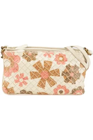 Bottega Veneta Pre-owned, Dame, Hvid, ONE SIZE, Uld, Pre-owned Laeder skuldertasker