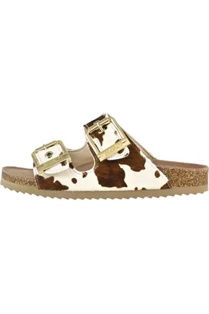 Colors of California Sko, Dame, Flerfarvet, 41 EU, Læder, Eco-læder sandal med metal spænder