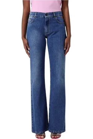 Msgm Jeans, Dame, Blå, XS, Uld, Stilfulde Flare Jeans til Kvinder
