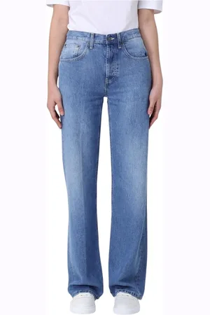 Dondup Jeans, Dame, Blå, W26, Bomuld, Blå Wide Leg Jeans til Kvinder