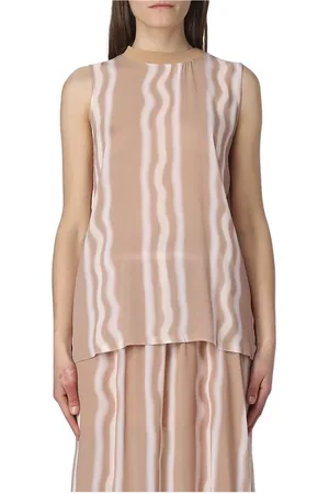 Armani Exchange Top, Dame, , M, Uld, Stribet Ærmeløs Top