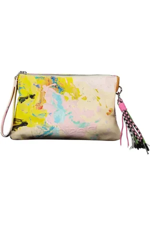 Desigual Taske, Dame, Flerfarvet, ONE SIZE, Bomuld, Elegant Bomuldshåndtaske med Kontrastdetaljer