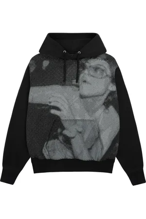 BOILER ROOM Sweathshirts & Hoodies, Herre, Sort, L, Bomuld, Dancer Hood Sort Grafisk Sweatshirt
