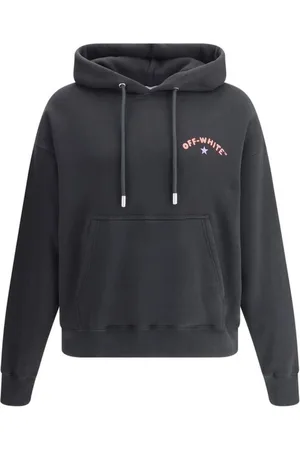 OFF-WHITE Sweathshirts & Hoodies, Herre, Sort, S, Bomuld, Monogram Skate Hættetrøje med Pileprint