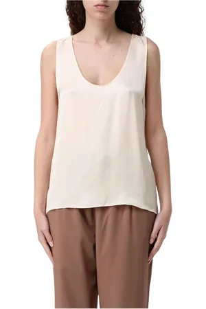 Liu Jo Top, Dame, , XS, Blå Silke Ærmeløs Top