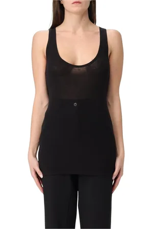 Elisabetta Franchi Top, Dame, Sort, M, Ærmeløs Sort Top