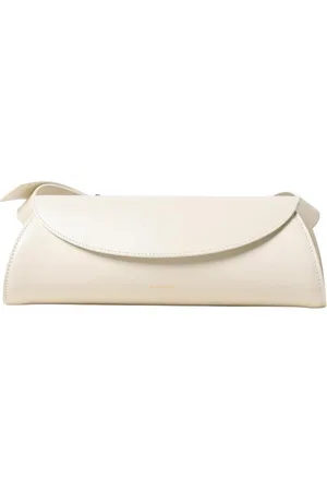 Jil Sander Taske, Dame, Hvid, ONE SIZE, Uld, Hvid Minimalistisk Crossbody Taske