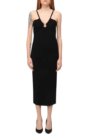 Michael Kors Kjole, Dame, Sort, S, Elegant Sort Midi Kjole