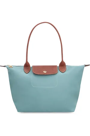 Longchamp Taske, Dame, Grøn, ONE SIZE, Uld, Original Nylon Skuldertaske med Læderdetaljer