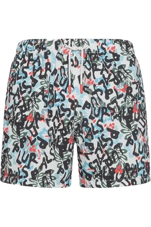 Peuterey Badetøj, Herre, Flerfarvet, XL, Uld, Tropisk blomsterprint Bermuda shorts