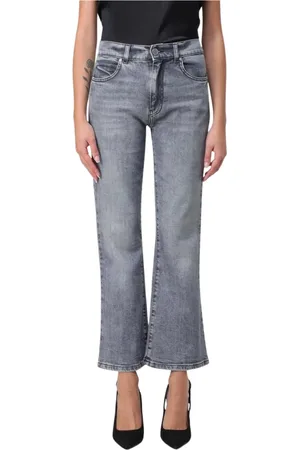Pinko Jeans, Dame, Grå, W30, Bomuld, Grå Flare Jeans til Kvinder