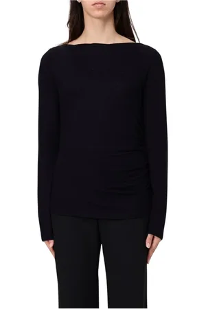 Max Mara Top, Dame, Sort, M, Elegant Sort Bådhals Top