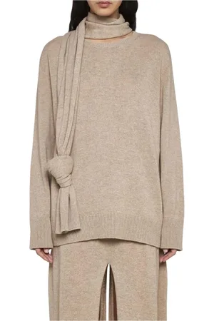 Stella McCartney Strik, Dame, , L, Cashmere, Grå Cashmere Strik Trøje Afslappet Pasform