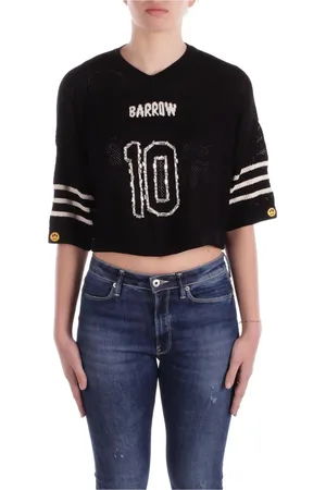 BARROW Strik, Dame, Sort, S, Nylon, Sort sweater med frontlogo broderi
