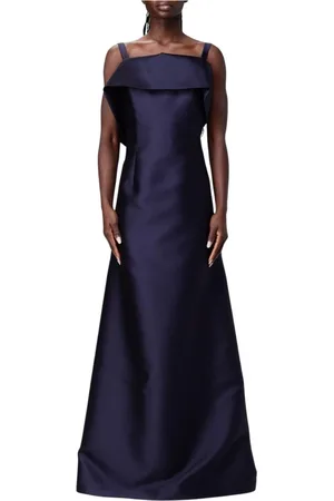 Alberta Ferretti Kjole, Dame, Blå, L, Blå Silkekjole Elegant Stil