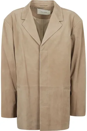 Entire Studios Jakke, Dame, Brun, M, Suede, Suede Single-Breasted Blazer
