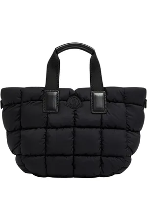 Moncler Taske, Dame, Sort, ONE SIZE, Uld, Quiltet Tote Taske Stilfuld og Praktisk
