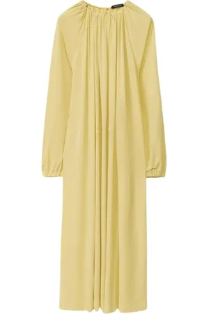 Fabiana Filippi Kjole, Dame, Gul, S, Elegant Sort Maxi Kjole
