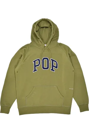 Pop Trading Company Sweathshirts & Hoodies, Herre, Grøn, M, Uld, Arch Hættetrøje
