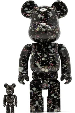 MEDICOM TOY Home, unisex, Sort, ONE SIZE, Bearbricks Sæt Sort Blomster