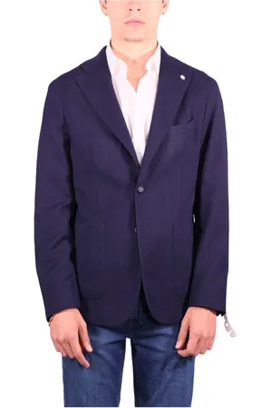 Manuel Ritz Jakke, Herre, Blå, XL, Bomuld, Blå Uforet Blazer Nuvola Linje