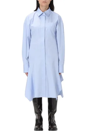 Stella McCartney Kjole, Dame, Blå, S, Bomuld, Blå Asymmetrisk Kjole