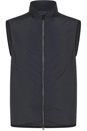 Peuterey Jakke, Herre, Blå, 2XL, Uld, Blå ærmeløs jakke med fuld lynlås