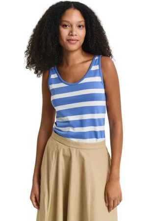 GANT Top, Dame, Flerfarvet, L, Bomuld, Blå Stribet Tank Top