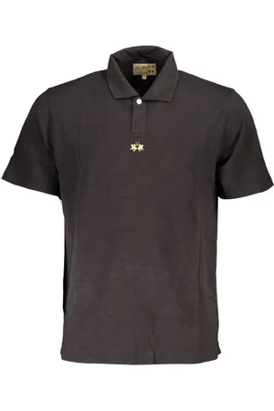 La Martina Top, Herre, Sort, 2XL, Bomuld, Elegant sort polo skjorte