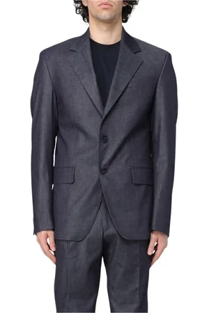 Karl Lagerfeld Jakke, Herre, Blå, XL, Denim, To-delt jakkesæt Klassisk skødet revers