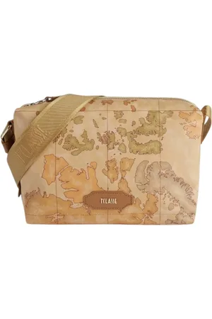 ALVIERO MARTINI 1A CLASSE Taske, Dame, Brun, ONE SIZE, Uld, Brun Skuldertaske med Geo Classic Print