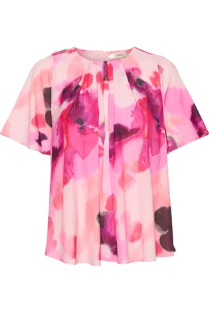 INWEAR Bluser & Skjorter, Dame, Lyserød, XL, Bomuld, Watercolor Drops Bluse