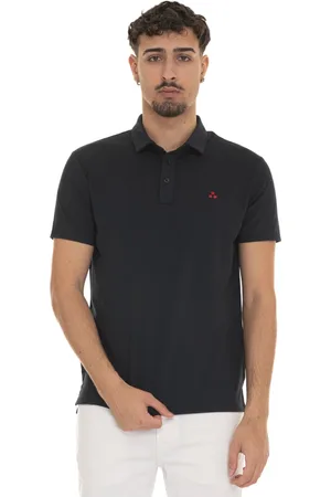 Peuterey Top, Herre, Blå, L, Bomuld, High-Tech Polo Shirt med korte ærmer