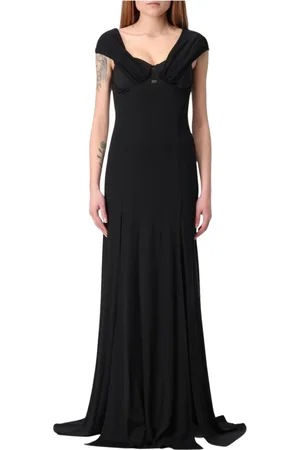 Elisabetta Franchi Kjole, Dame, Sort, M, Sort Maxi Kjole