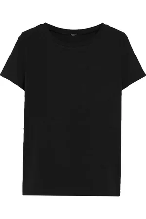 Max Mara Top, Dame, Sort, S, Bomuld, Multif T-shirt med logo detalje