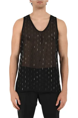 Patrizia Pepe Top, Herre, Sort, L, Polyester, Top med rund hals og applikationer