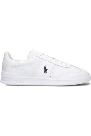 Ralph Lauren Sko, Herre, Hvid, 43 EU, Uld, Herre Lave Top Blonder Sneakers