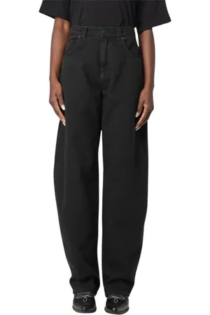 Pinko Jeans, Dame, Sort, W25, Uld, Stilfulde hvide wide leg jeans