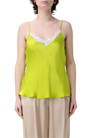MVP Wardrobe Top, Dame, Grøn, XS, Silke Blondekant Camisole Top