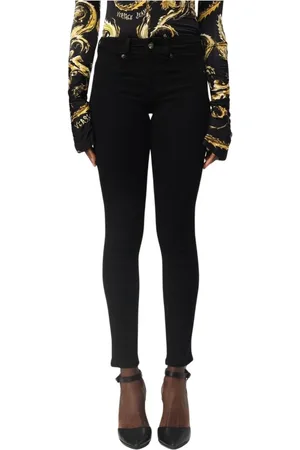 VERSACE Jeans, Dame, Sort, W29, Bomuld, Sort Skinny Jeans til Kvinder
