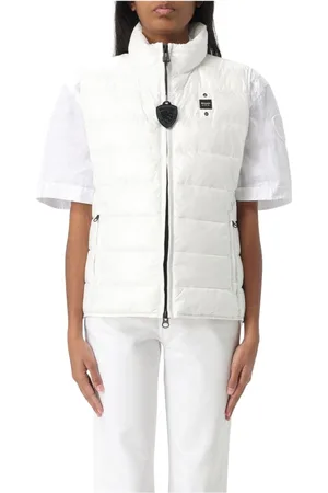 Blauer Jakke, Dame, Hvid, M, Uld, Elegant Sort Puffer Vest