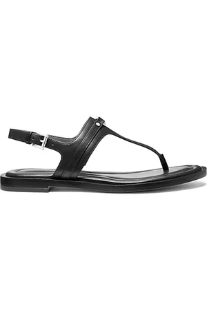 Michael Kors Sko, Dame, Sort, 37 EU, Læder, T-bar Sandaler Sort Læder Spænde