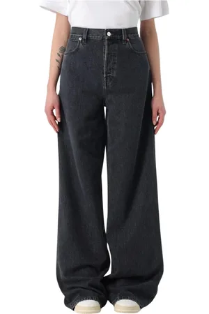Gucci Jeans, Dame, Sort, W26, Bomuld, Sorte Brede Benbukser
