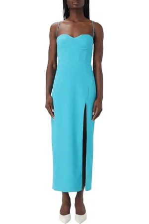 MVP Wardrobe Kjole, Dame, Blå, M, Turkis Bodycon Midi Kjole