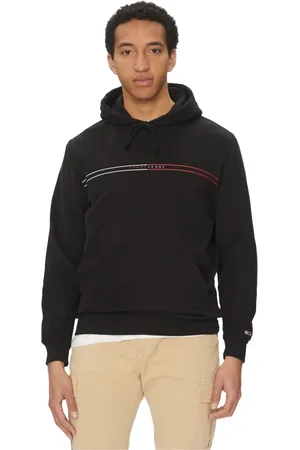 Tommy Hilfiger Sweathshirts & Hoodies, Herre, Sort, 2XL, Bomuld, Sort Hættetrøje med Logo
