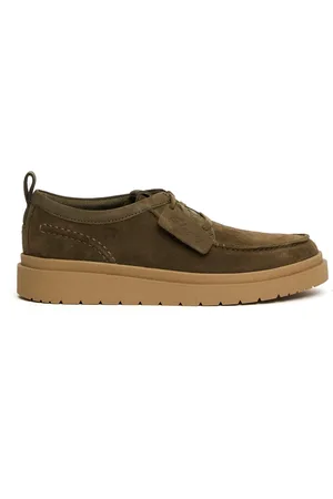 Clarks Sko, Herre, Grøn, 41 EU, Grøn ruskind snøresko