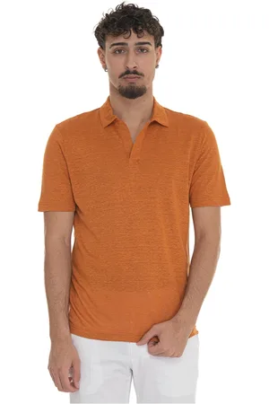 Gran Sasso Top, Herre, , 4XL, Linned, Let Linned Polo Skjorte med Slub