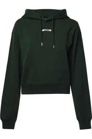 Jacquemus Sweathshirts & Hoodies, Dame, Grøn, M, Uld, Stilfulde Gros Grain Hoodie Sweaters